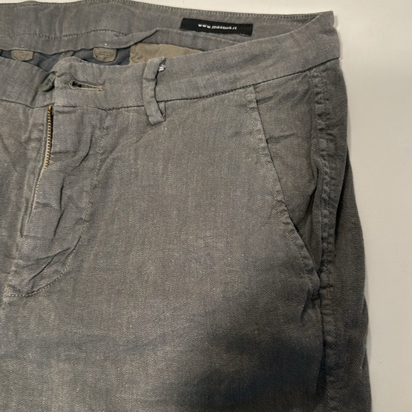 Mason’s tailored pants in light grey/green linen/cotton/elastene blend - Picture 6 of 13